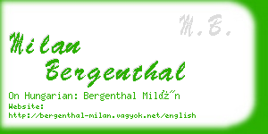 milan bergenthal business card